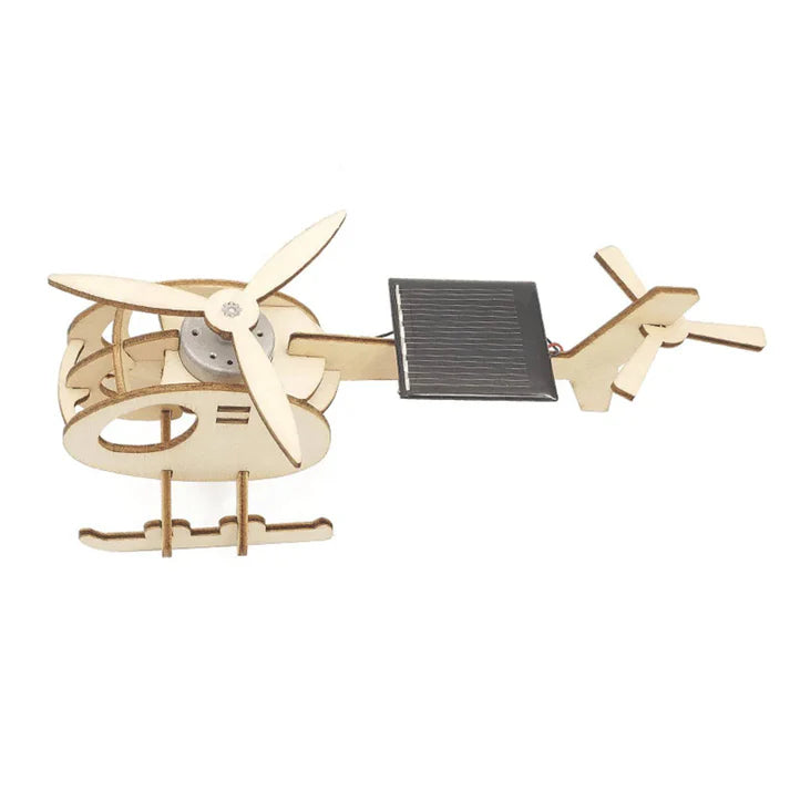 DIY Airplane STEM Kit Wooden Solar Plane