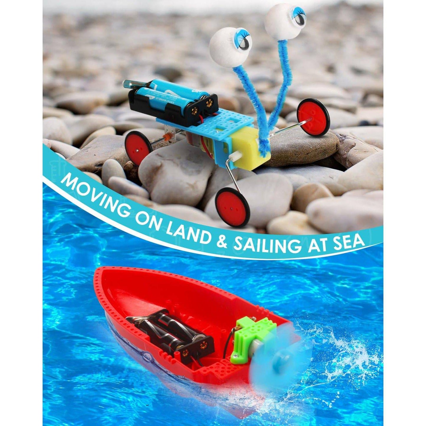 DIY 6-in-1 STEM Kit, Electronic Robotic for Kids