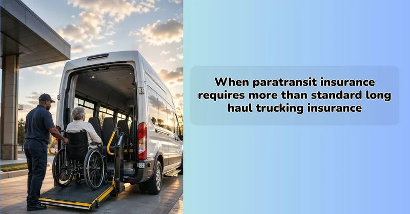 Paratransit insurance coverage for specialized passenger transportation vehicles