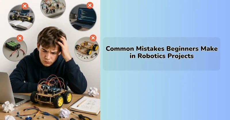 Common mistakes beginners make in robotics projects with circuit and coding issues