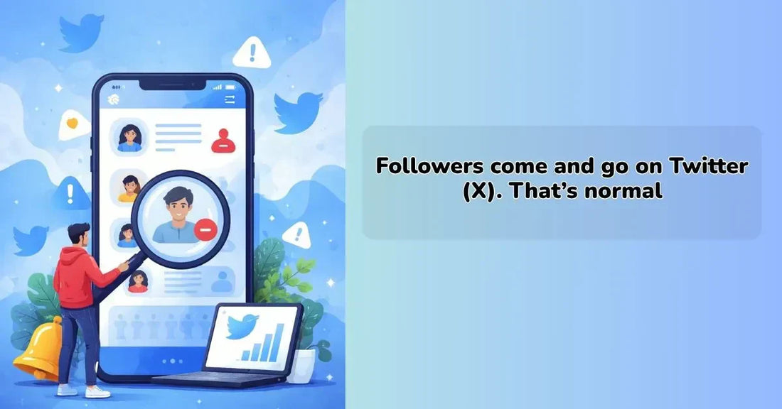 Twitter followers increasing and decreasing graph showing natural fluctuation