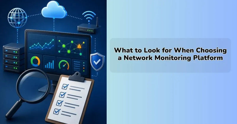 Network monitoring platform dashboard showing real-time network performance analytics
