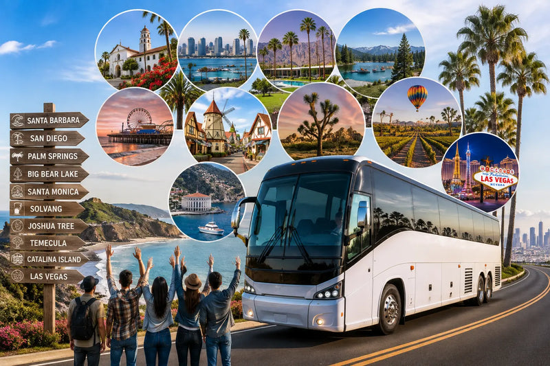 Top group getaways from Los Angeles for unforgettable charter bus trips and California adventures