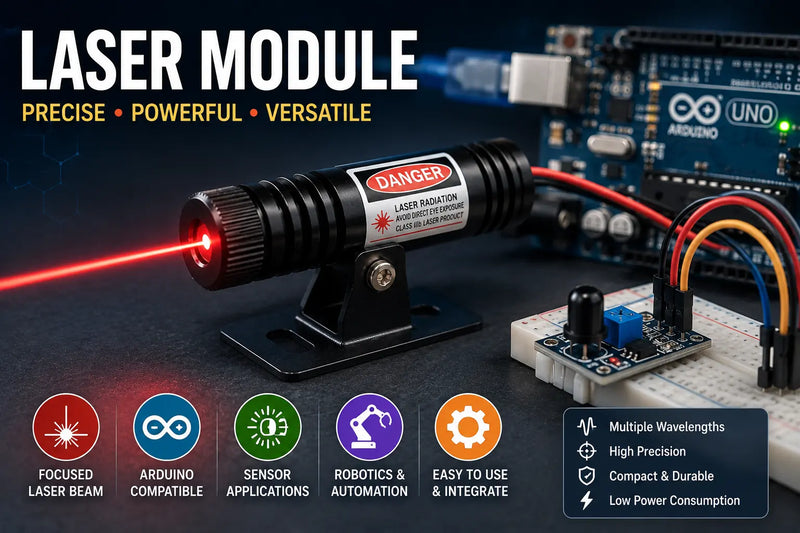 Laser module with laser diode for Arduino, robotics, electronics, and STEM sensor projects