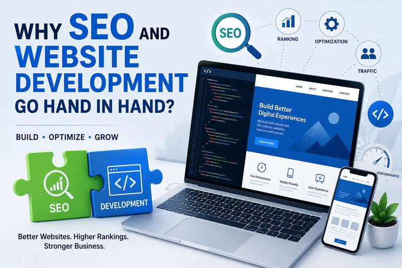 Website development and SEO working together to improve website performance, search rankings, and user experience