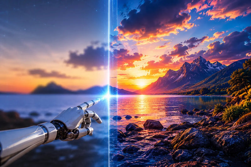Magic Light AI enhancing image quality with intelligent AI-powered photo editing