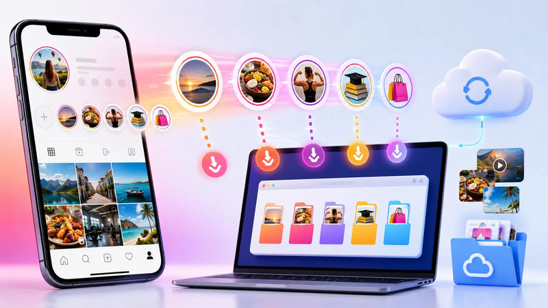 Instagram Highlights download tool for saving public Story Highlights in high quality