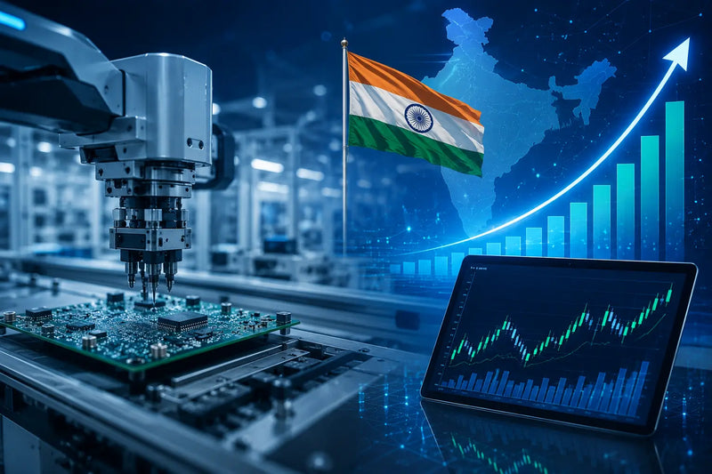 Dixon Tech News highlighting India's electronics manufacturing growth and innovation