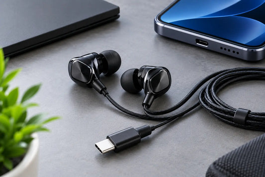 IEM Earphones Type C with modern USB Type C connectivity and powerful sound