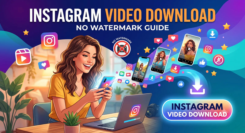 Instagram video download no watermark tool saving public Instagram videos in HD quality