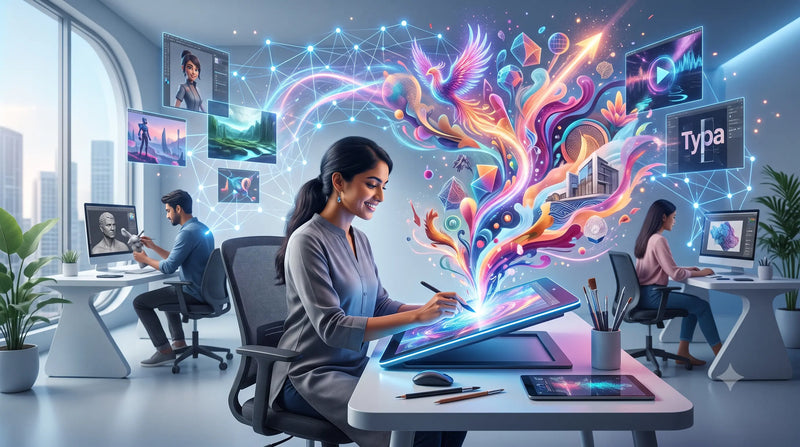 Krea AI platform generating high-quality AI images with advanced creative tools