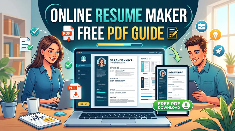 Online resume maker free PDF tool creating an ATS-friendly professional resume