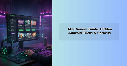 APK Venom guide banner highlighting Android tricks, app security, and malware awareness || IEM Robotics ||