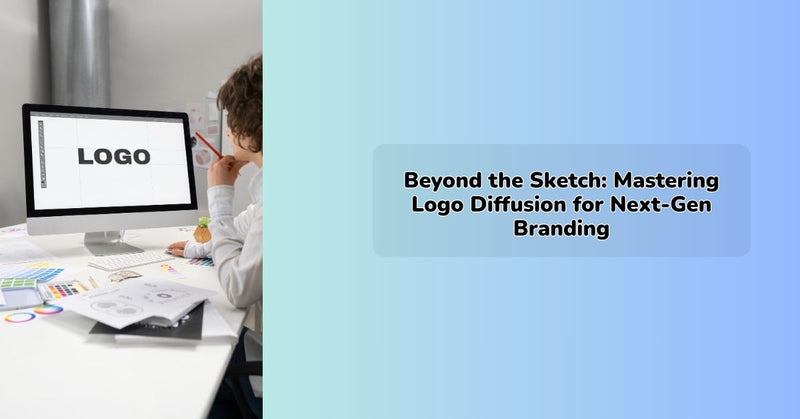 Creative logo diffusion concept representing next-generation branding in robotics and technology