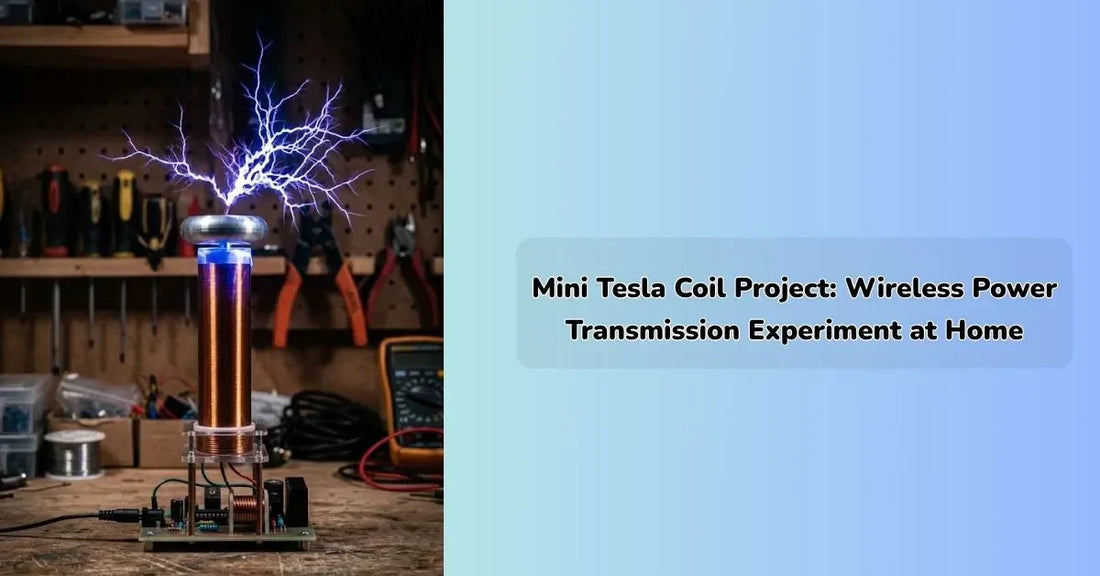 tesla coil project demonstrating wireless power transmission experiment at home