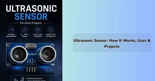 ultrasonic sensor measuring distance using sound waves and echo principle