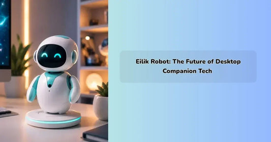 Eilik robot interacting as a smart desktop companion with emotional expressions