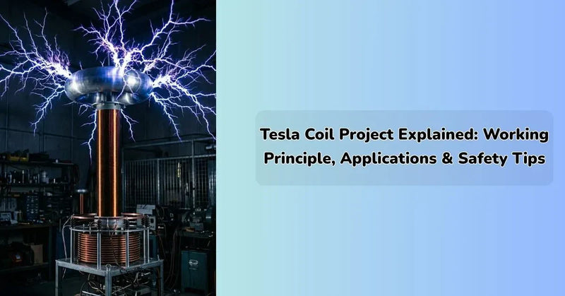 tesla coil project demonstrating working principles with high voltage electrical discharge