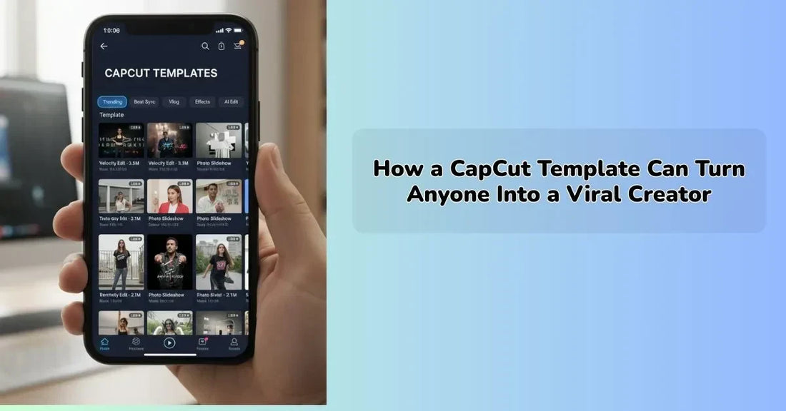 CapCut template editor showing how creators make viral videos easily