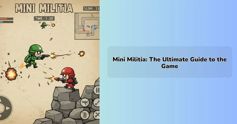 mini militia gameplay showing 2D multiplayer combat with jetpack soldiers || IEM Robotics ||