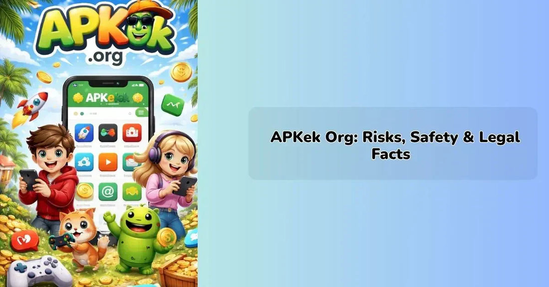 Apkek org risks and safety guide showing APK download warnings