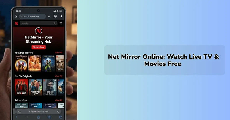 net mirror online streaming platform showing live tv and movie categories || IEM Robotics ||