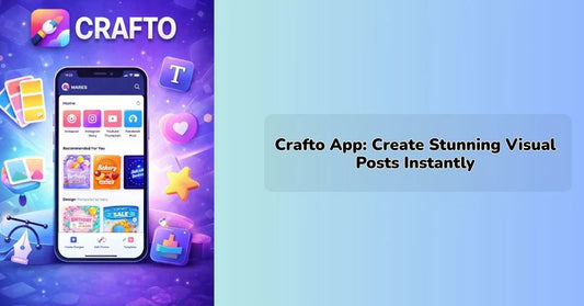 crafto app interface for creating stunning visual social media posts || IEM Robotics ||