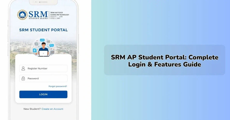 SRM AP student portal login page showing official student.srmap.edu.in login interface || IEM Robotics ||