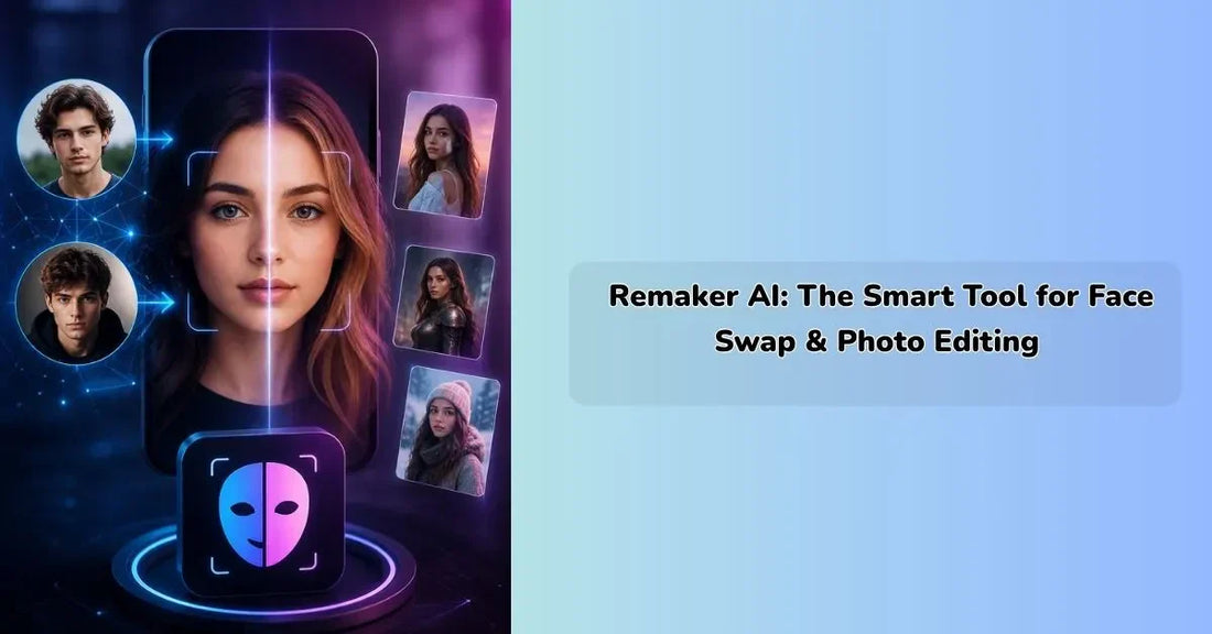 Remaker AI face swap tool editing photos with realistic AI transformation