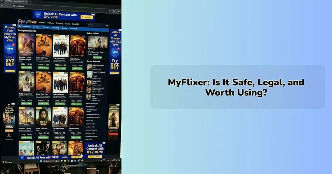 myflixer streaming website interface showing free movies and tv shows || IEM Robotics ||