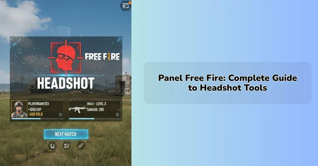 Panel free fire tool interface showing free fire panel headshot settings