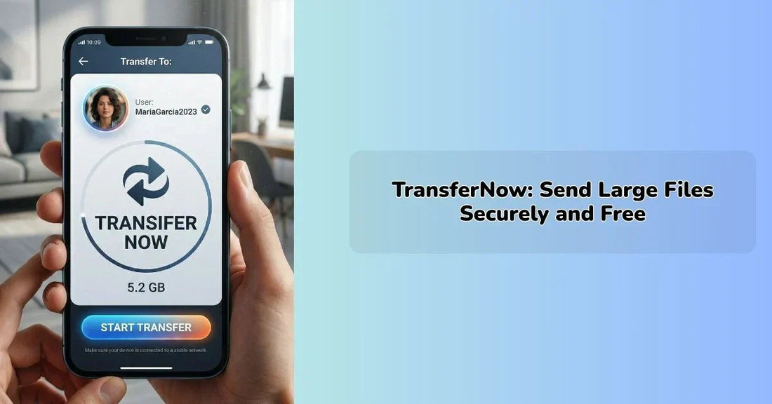 TransferNow file transfer homepage showing transfernow secure large file sending interface || IEM Robotics ||