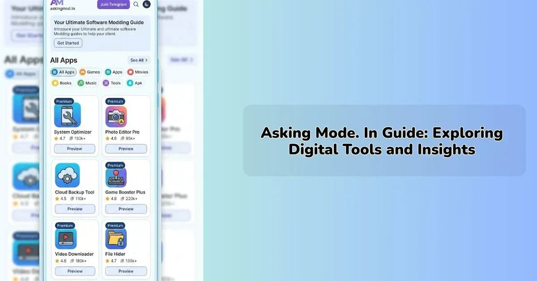 asking mode in digital platform interface showing tools and insights dashboard || IEM Robotics ||