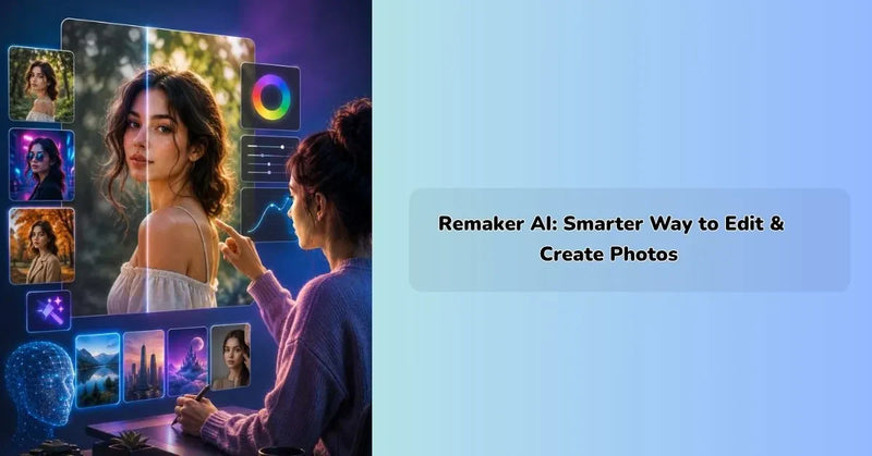 Remaker AI interface showing smart AI-powered photo editing tools