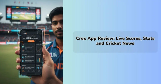CREX app review banner highlighting live cricket scores, stats, and cricket news updates || IEM Robotics ||