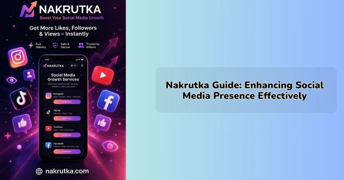 Nakrutka platform interface for increasing social media engagement and visibility