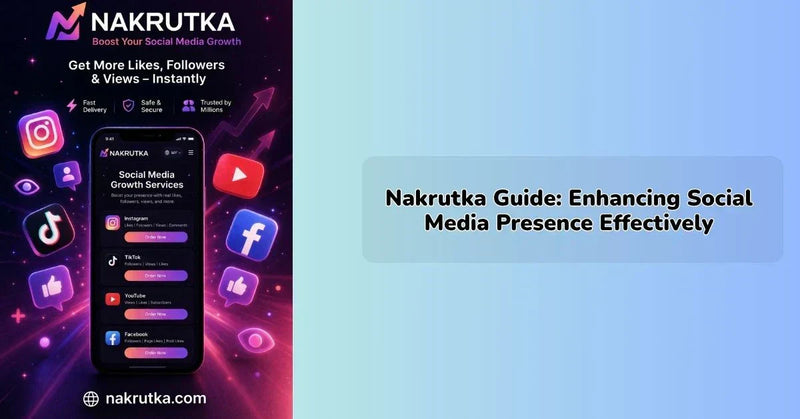 Nakrutka platform interface for increasing social media engagement and visibility