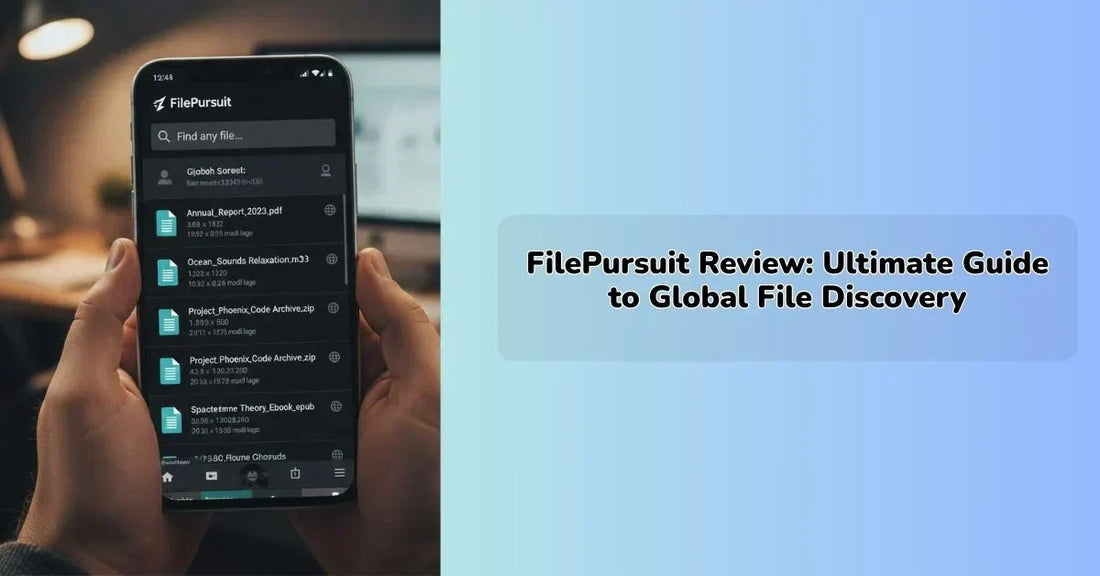 FilePursuit homepage screenshot showing file search engine interface for global file discovery and indexing || IEM Robotics ||