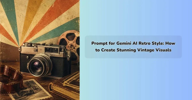Prompt for Gemini AI retro style generating vintage-inspired digital artwork