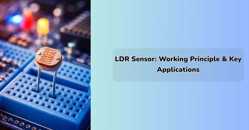 LDR sensor working principle diagram showing photoconductivity effect