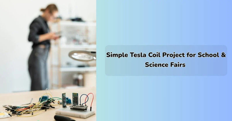 tesla coil project for school science fair demonstrating high voltage sparks