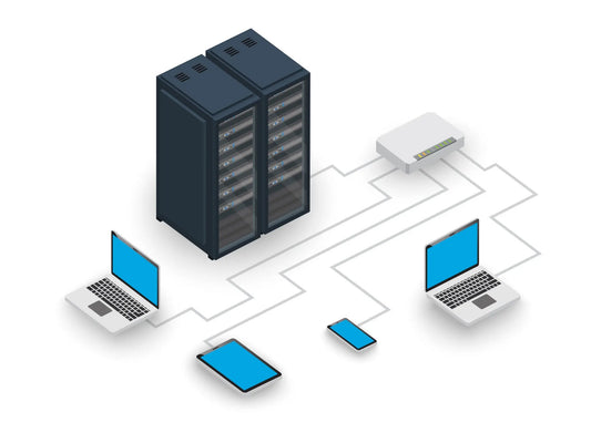 Distributed mutual exclusion showing multiple connected processes coordinating access to a shared resource
