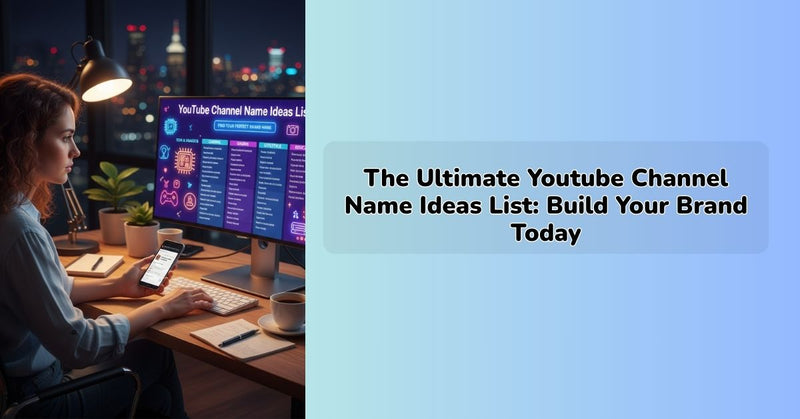 The Ultimate Youtube Channel Name Ideas List: Build Your Brand Today