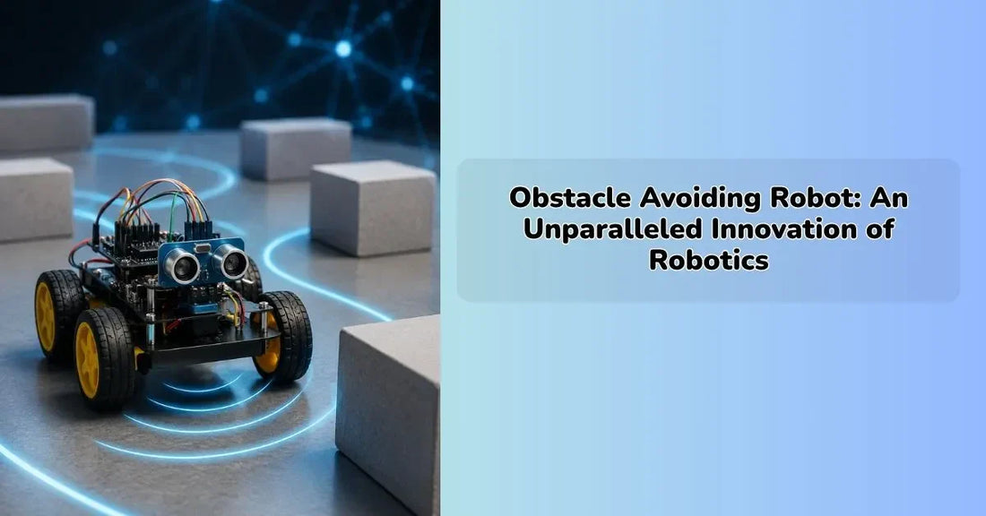 Obstacle avoiding robot using sensors to detect and navigate around objects automatically