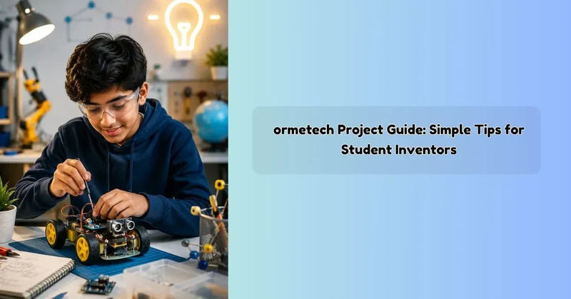 Ormetech student inventor building a robotics project using STEM learning techniques