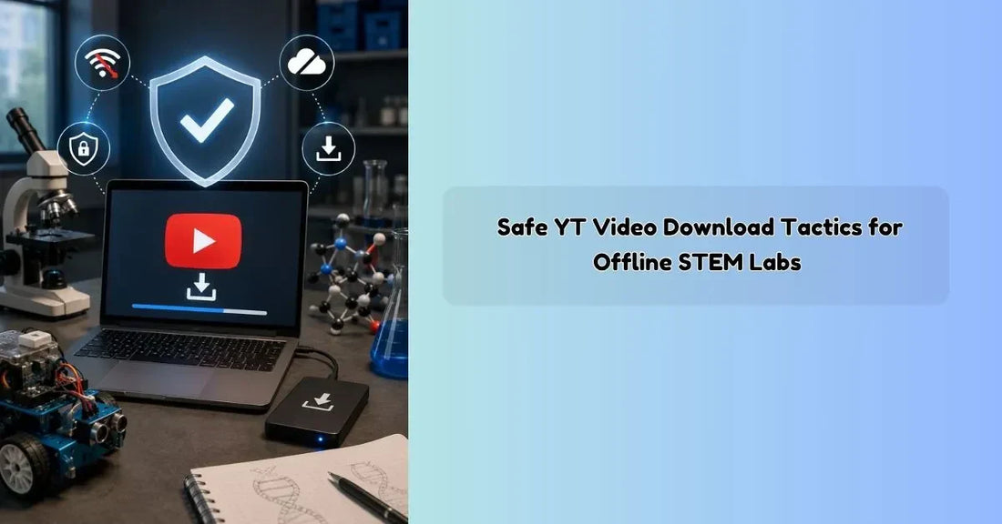YT video download process for offline STEM lab learning