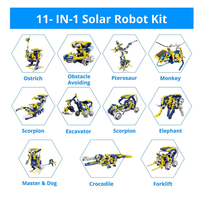 11-in-1 STEM Solar Robot Toys