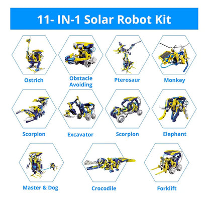 11-in-1 STEM Solar Robot Toys