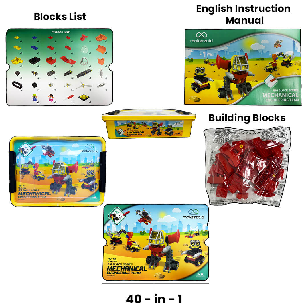 40-in-1 Big Building Blocks Mechanical Engineering Toy