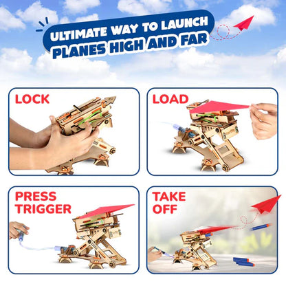 Hydraulic Plane Launcher DIY STEM Construction Toy